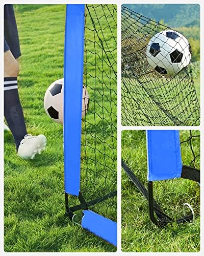 SONGMICS Kids Soccer Goals for Backyard, 4x3 ft Portable Soccer Nets Training Equipment, Toddler Soccer Goal with Carrying Bag, for Field - Image 8