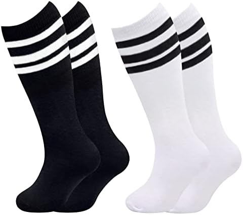 Kids Soccer Socks Toddler Soccer Socks Girls Boys Soccer Socks Kids Tube Socks with Stripes Toddler Knee High Socks - Image 5