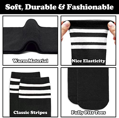 Kids Soccer Socks Toddler Soccer Socks Girls Boys Soccer Socks Kids Tube Socks with Stripes Toddler Knee High Socks - Image 4