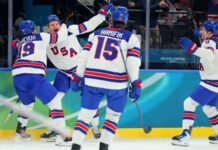 U.S. men’s hockey dominates Latvia in Olympic opener
