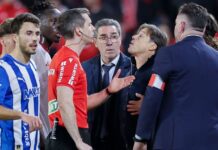 Sevilla coach Almeyda gets lengthy 7-game ban for ref clash