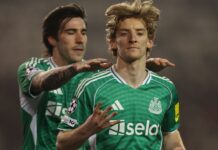 Newcastle’s Anthony Gordon makes UCL history with 4-goal 1st half