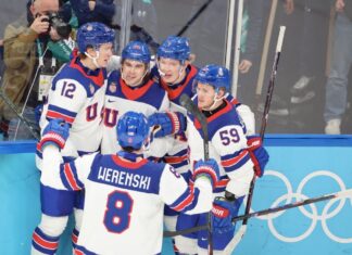 U.S. men’s hockey routs Slovakia, into gold-medal game vs. Canada