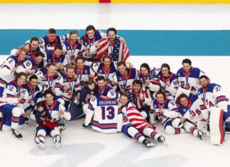 Team USA brings Johnny Gaudreau’s kids to ice for Olympic moment