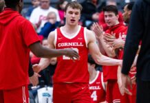 Jake Fiegen’s game-winning 3-pointer sends Cornell into first place at Yale