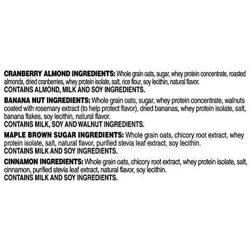 Quaker Protein Instant Oatmeal, 4 Flavor Variety Pack, 12g Protein per Serving, Whole Grains, No Artificial Flavors, No Added Colors, (24 Pack) - Image 7