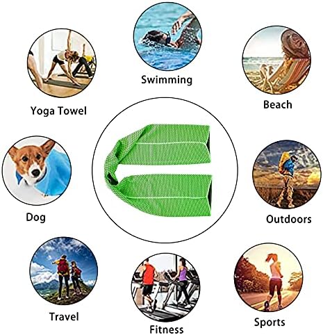Ponpon 10pcs Cooling Towel Ice Towel Cooling Towels for Neck and Face Microfiber Cooling Towel for Gym, Travel, Yoga, Camping, Running, Outdoor Sport (10 Colors) - Image 7