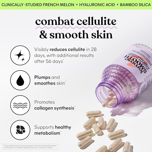 Lemme Smooth Anti Cellulite Capsules for Women, Smooth Legs & Thighs, Reduce Cellulite & Crepey Skin w/Clinically Studied SOD & Silica (1 Month Supply 30 ct) - Image 3