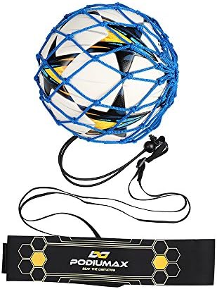 PodiuMax Hands-Free Soccer Kick/Throw Trainer, New Ball Locked Net Design, Adjustable Waist Belt & Cord Suit for All Levels (Fits Ball Size 3, 4, 5) - Image 2