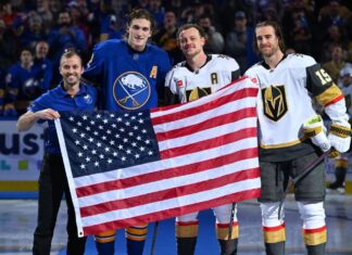Sabres honor gold medalists Thompson, ex-captain Eichel
