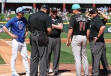 Diamondbacks’ Counsell makes pro debut against father Craig’s Cubs