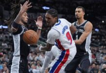 Ausar Thompson exits Pistons’ loss to Spurs with ankle sprain