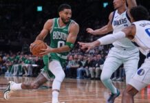 Celtics’ Tatum starts rough, finds groove in 15-point return