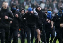 Fans clash at Ibrox as Celtic knock Rangers out of Scottish cup