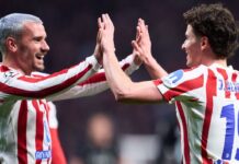 Atlético put one foot in UCL quarters as Spurs implode