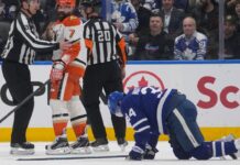 Leafs’ Auston Matthews out for season after knee-to-knee hit