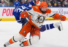 Ducks’ Radko Gudas slapped with 5-game ban for kneeing Auston Matthews