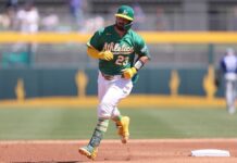 A’s Shea Langeliers homers 3 times in spring training game