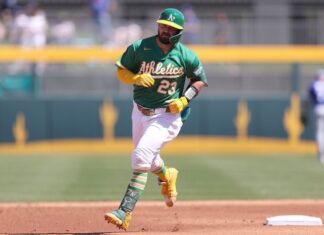 A’s Shea Langeliers homers 3 times in spring training game
