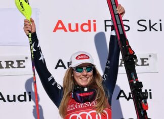 Mikaela Shiffrin wins a record eighth slalom at the World Championships this season