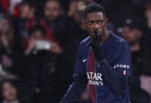 PSG won’t let up on Chelsea in second leg, Dembélé says