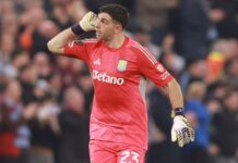 ‘Big kid’ Emi Martínez leads Aston Villa to Europa League last 8