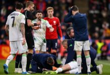 Ireland’s Szmodics knocked unconscious in World Cup playoff loss