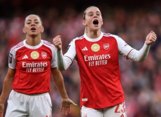 Alessia Russo nets hat trick as Arsenal thrash Tottenham