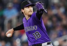 RHP Ryan Feltner hit by 106 mph line drive, leaves after 2 batters