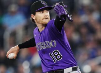 RHP Ryan Feltner hit by 106 mph line drive, leaves after 2 batters