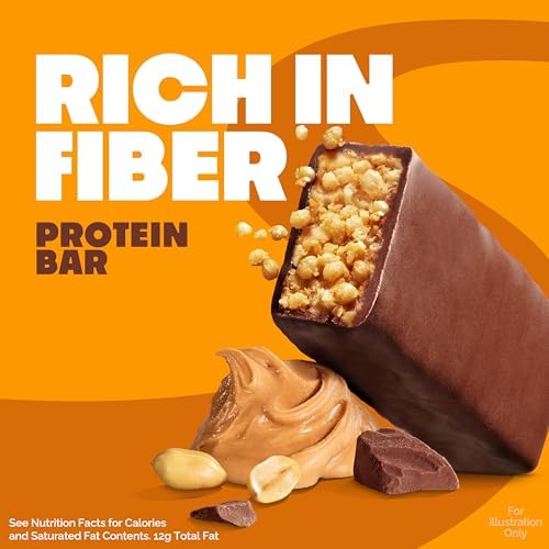 Quest Nutrition Crispy Chocolate Peanut Butter Hero Protein Bar, 18g Protein, 1g Sugar, 3g Net Carb, Gluten Free Protein Snack, Keto Friendly, 12 Count - Image 5