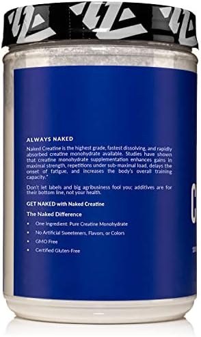 NAKED Pure Micronized Creatine Monohydrate – 200 Servings, 1,000g Bulk – NSF Certified, Vegan, Non-GMO, Gluten & Soy Free - Muscle Building, Strength Training, Gym & Fitness Supplement - Image 5