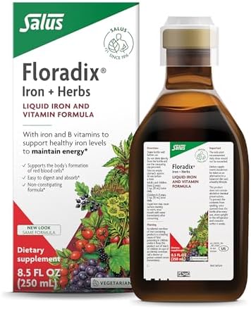 Floradix Iron & Herbs - Liquid Herbal Supplement for Energy Support - Iron Supplement with Vitamin C & Vitamin B Complex - for Men & Women - 8.5 fl oz - Image 2