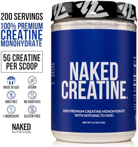 NAKED Pure Micronized Creatine Monohydrate – 200 Servings, 1,000g Bulk – NSF Certified, Vegan, Non-GMO, Gluten & Soy Free - Muscle Building, Strength Training, Gym & Fitness Supplement - Image 3