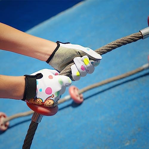 Kids Half Long Finger Climbing Gloves for Age 1-10 Boys Girls Gymnastics Monkey Bars, Good Grip Control Gloves for Scooter Balance Boards Biking Fishing Outdoor Sports - Image 6