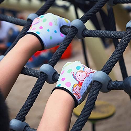 Kids Half Long Finger Climbing Gloves for Age 1-10 Boys Girls Gymnastics Monkey Bars, Good Grip Control Gloves for Scooter Balance Boards Biking Fishing Outdoor Sports - Image 8