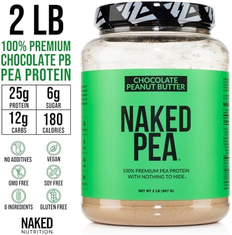 NAKED Pea - Chocolate Peanut Butter Protein from US & Canadian Farms, Organic Cocoa, Organic Coconut Sugar - No GMO, No Soy, and Gluten Free, Aid Growth and Recovery - 21 Servings - Image 4