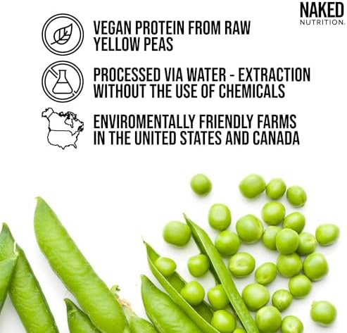 NAKED Pea - Chocolate Peanut Butter Protein from US & Canadian Farms, Organic Cocoa, Organic Coconut Sugar - No GMO, No Soy, and Gluten Free, Aid Growth and Recovery - 21 Servings - Image 3