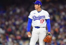 Dodgers’ Ohtani throws 6 scoreless innings in 1st start of season