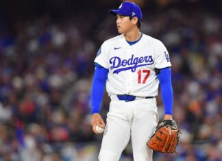 Dodgers’ Ohtani throws 6 scoreless innings in 1st start of season
