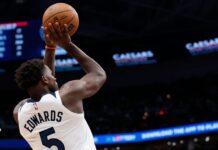 Edwards ineligible for NBA awards after Wolves rule him out vs. Pistons