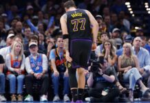Luka Doncic (hamstring) exits Lakers’ loss in OKC; MRI next