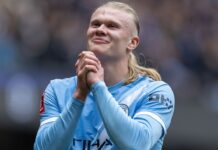 Haaland hits long-awaited Man City hat trick as pressure piles on Slot