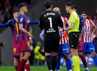 Atlético Madrid rue VAR ‘mistake’ to overturn Barcelona red card