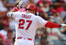 Mike Trout day-to-day after CF hit by pitch in Angels’ win
