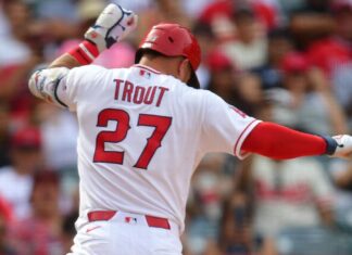 Mike Trout day-to-day after CF hit by pitch in Angels’ win