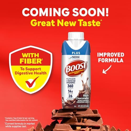 BOOST Plus Nutritional Drink, Rich Chocolate, 8 fl oz (Pack of 24) - Image 3