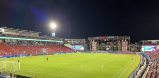 Terry Boss ran Austin FC’s draw in Frisco while Davy Arnaud was away Toyota Stadium in Frisco at night