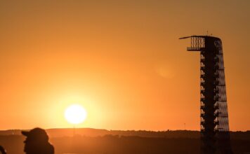 United States Grand Prix returns to Circuit of the Americas on Oct. 22–25 Sunset at Circuit of the Americas in Austin, with the observation tower
