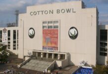 Texas Longhorns 2026 schedule after the Tennessee game Aerial view of the Cotton Bowl in Dallas, site of the 2026 Red River game